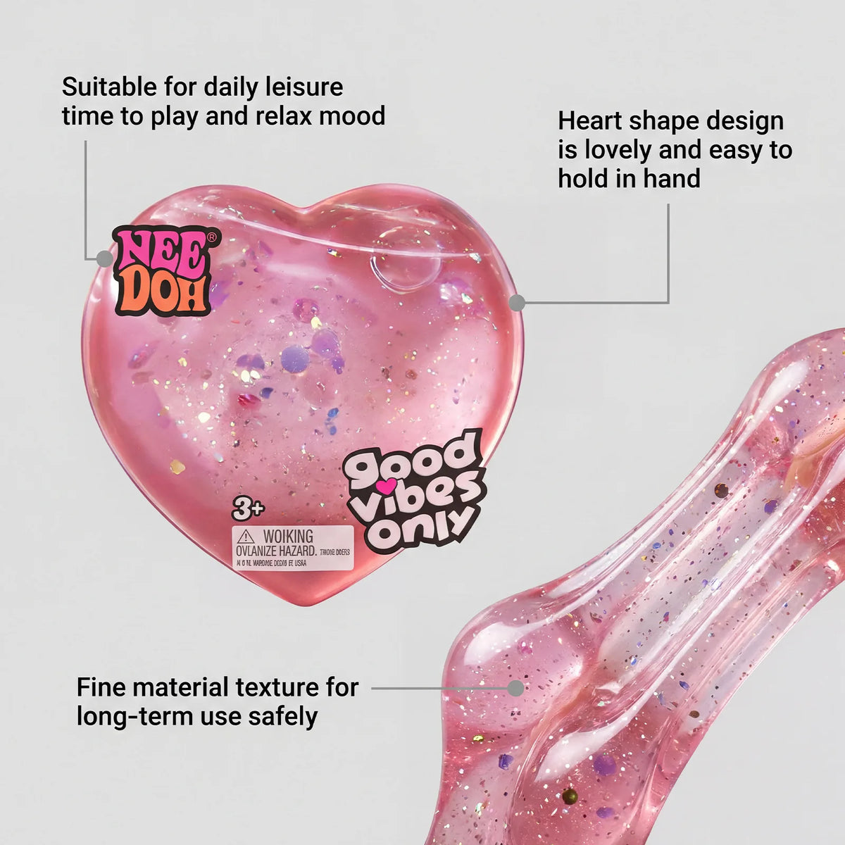 Heart-Shaped Squishy NeeDoh Type