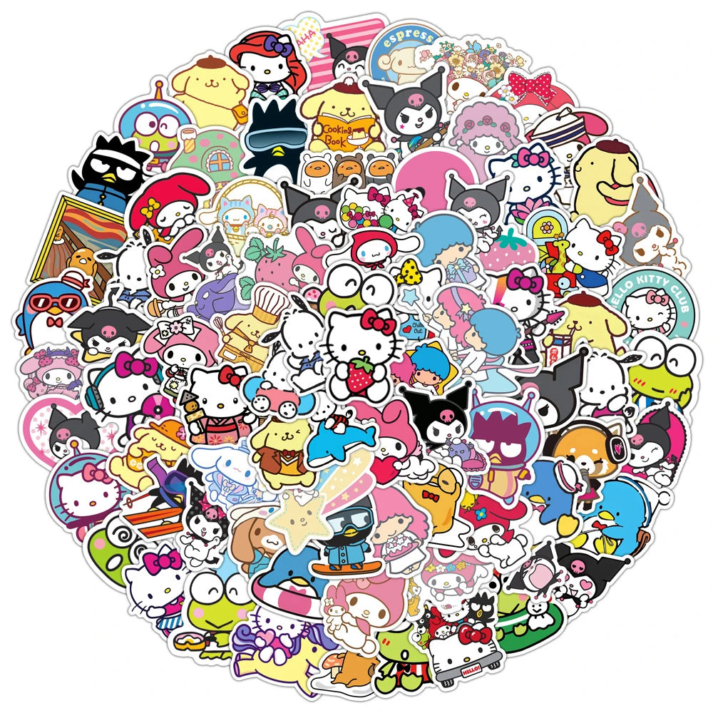 10/30/50/100pcs Kawaii Hello Kitty Stickers