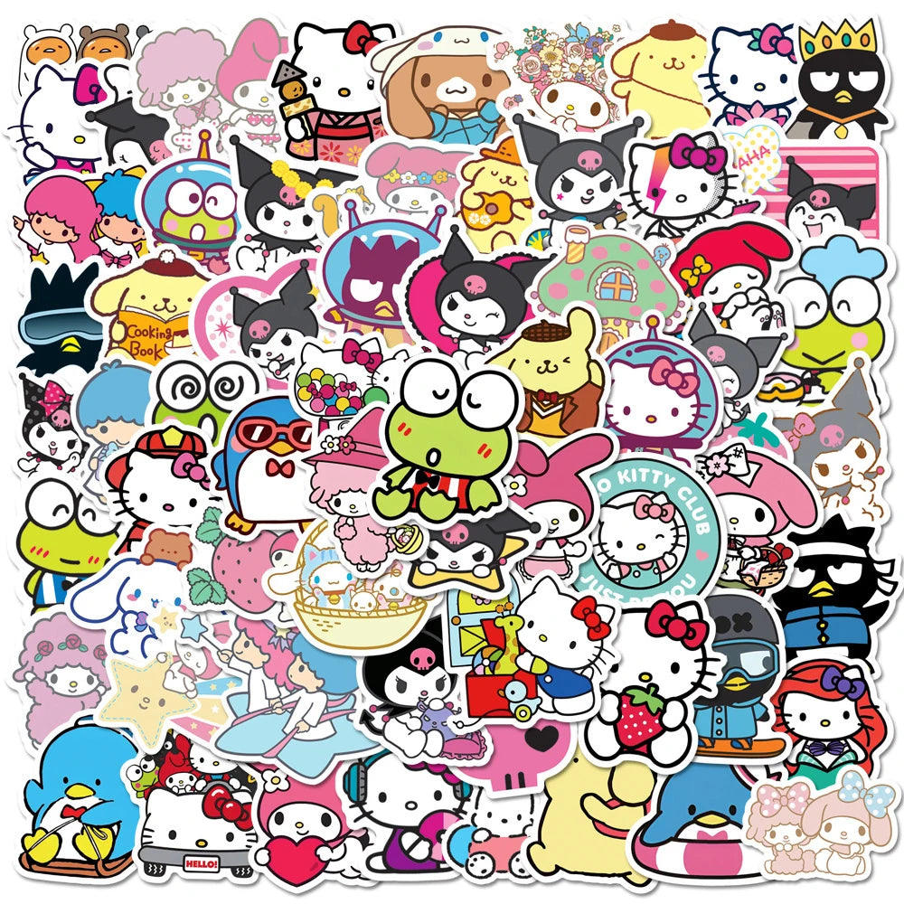 10/30/50/100pcs Kawaii Hello Kitty Stickers