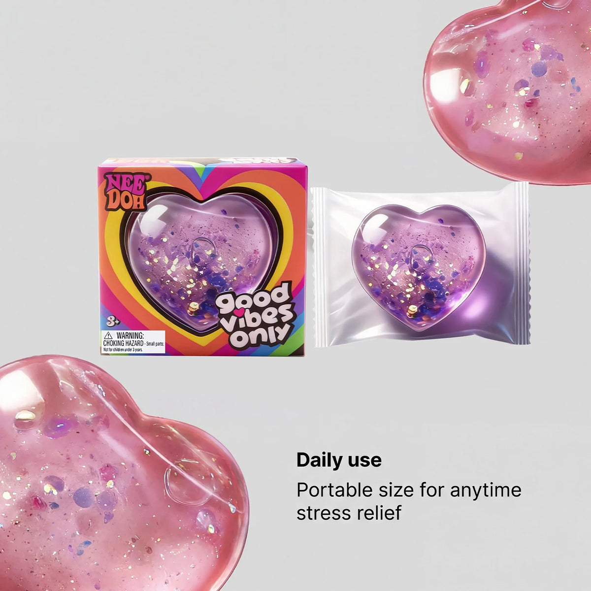 Heart-Shaped Squishy NeeDoh Type