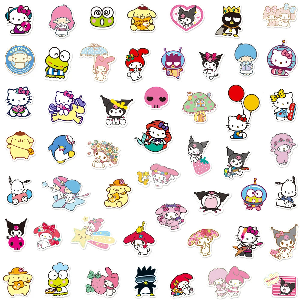10/30/50/100pcs Kawaii Hello Kitty Stickers